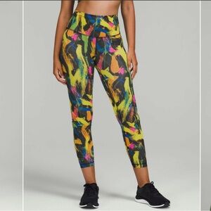 🆕 Lululemon Wunder Train High-Rise Tight 25" Undertone Black Multicolor